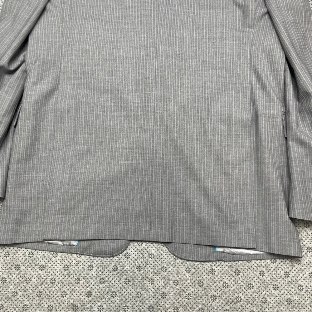 Brooks Brothers Regent Blazer 40R/W34 Grey Pinstripe Reda BrooksCool Wool Silk